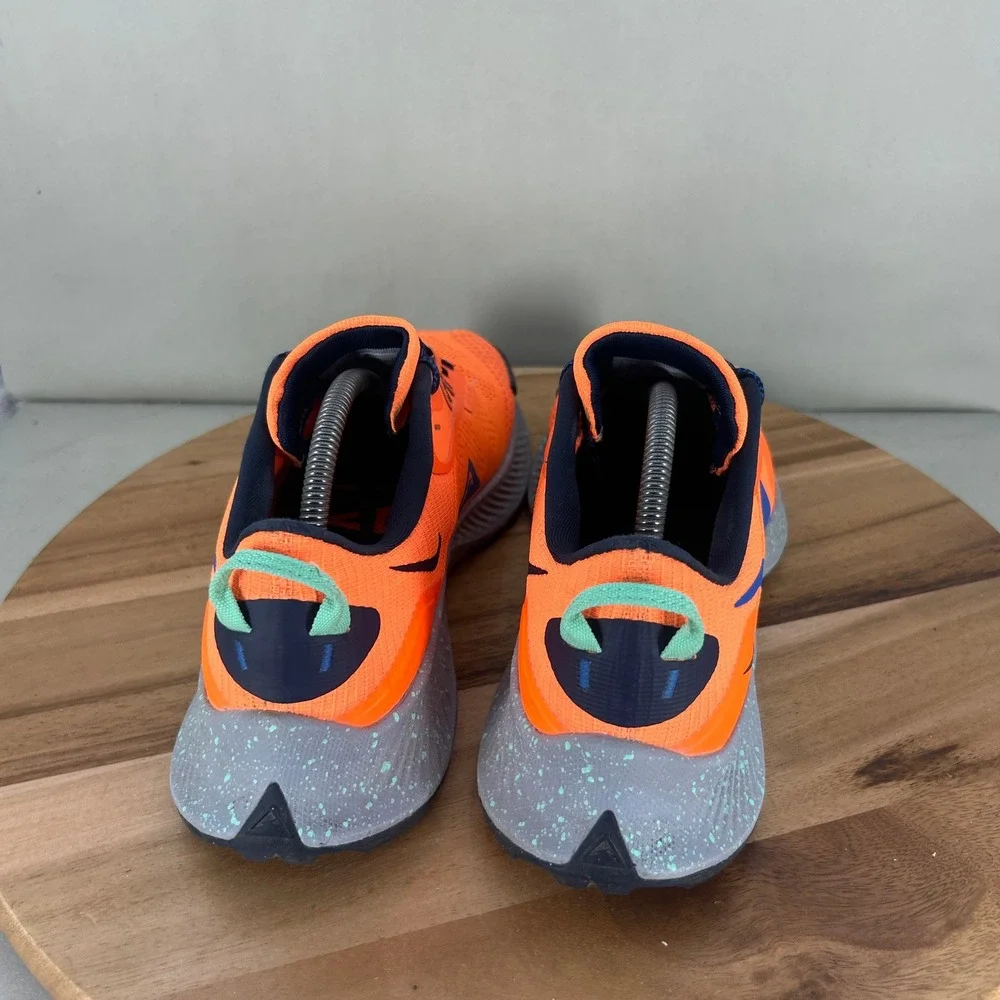 Nike Pegasus Trail 4 Orange Blue Mens Running Shoes DA8697-800 Size 10.5